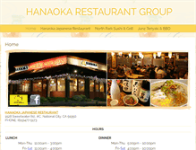 Tablet Screenshot of hanaoka-restaurant.com